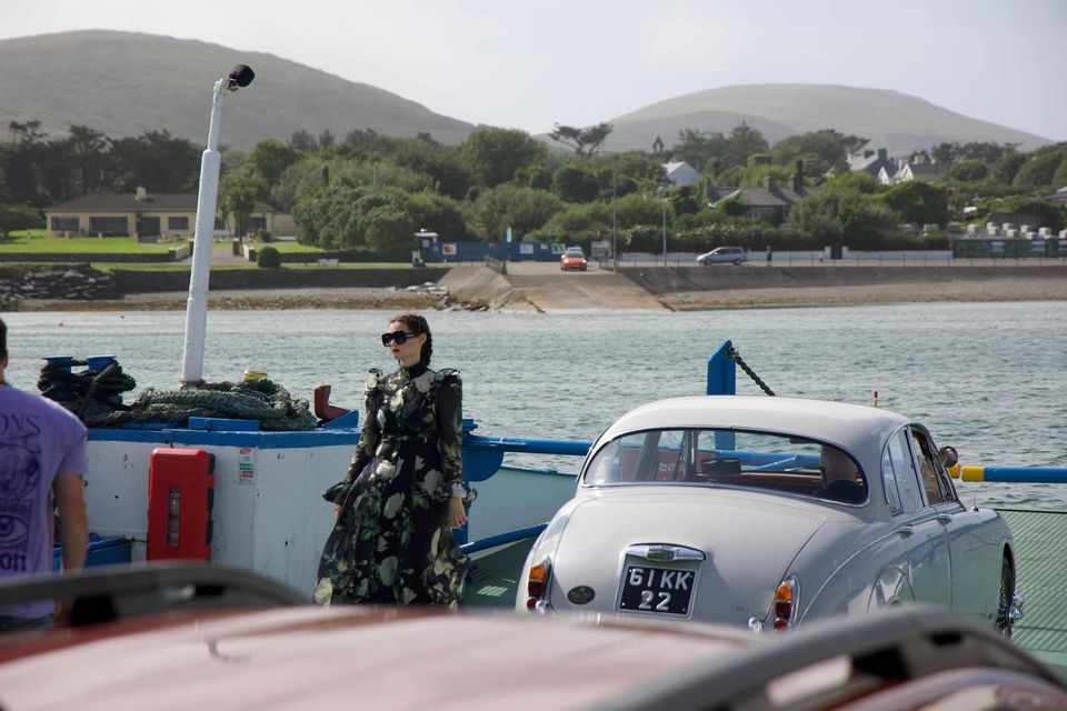 Singer Sophie Ellis-Bextor filming a music video aboard the Valentia Island Car Ferry this week.